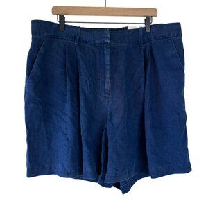 NWT American Eagle Dark Blue Wash High Waisted Trouser Shorts